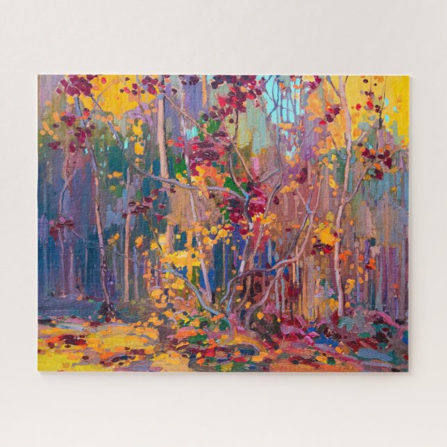 Quebra-cabeça Mudas de Bordo Outubro | Tom Thomson | (Horizontal)