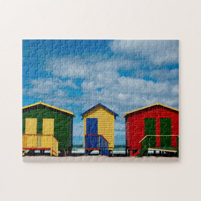 Quebra-cabeça Mude de quarto. Praia de Muizenberg, Cidade do Cab (Horizontal)