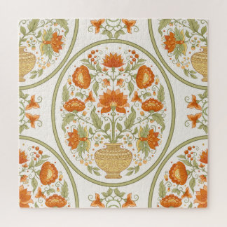 Quebra-cabeça Mughal Motif Fantasy Flowers Padrão
