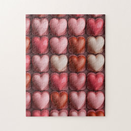 Quebra-cabeça Muitos corações de Namorados em segundo plano