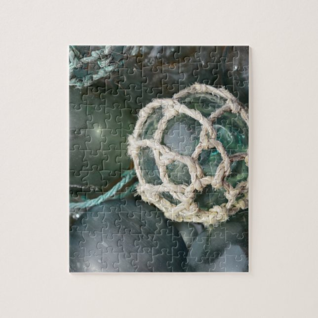 Quebra-cabeça Muitos flutuadores de pesca de vidro, Alasca (Vertical)