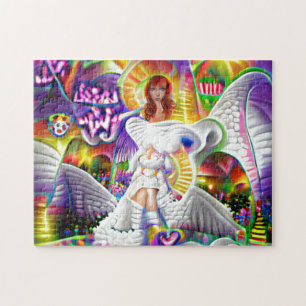Quebra-cabeça Mulher Anjo Celestial Mulher Psicodélica