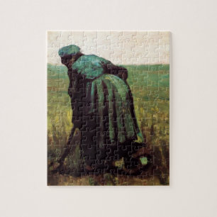 Quebra-cabeça Mulher Camponesa Cavando por Vincent van Gogh