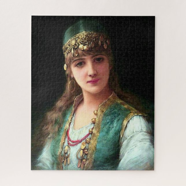 Quebra-cabeça Mulher cigana vitoriana elegante boho bellydancer (Vertical)