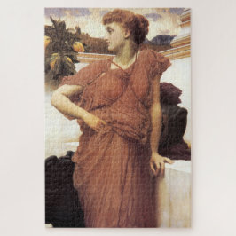 Quebra-cabeça Mulher Clássica Bonita na Fonte