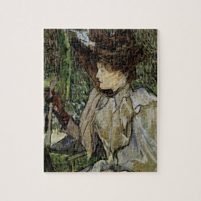 Quebra-cabeça Mulher com luvas por Toulouse-Lautrec (Vertical)