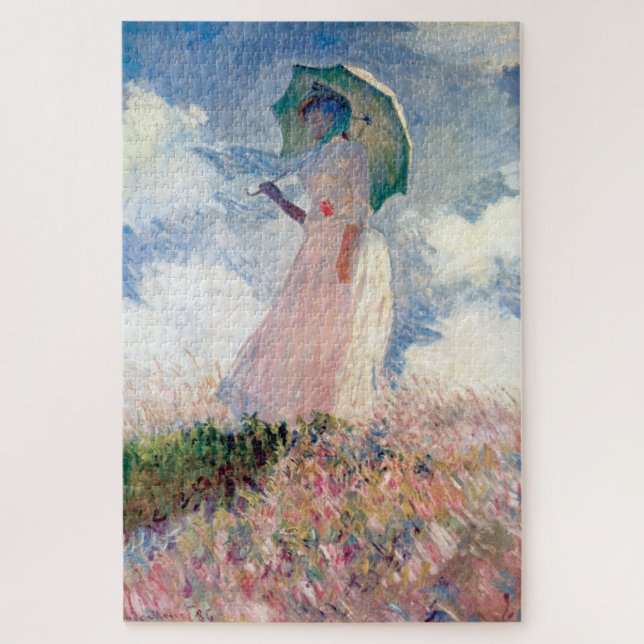 Quebra-cabeça Mulher com Parasol, Claude Monet, 1886 (Vertical)