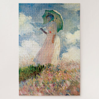 Quebra-cabeça Mulher com Parasol Claude Monet Vintage Art