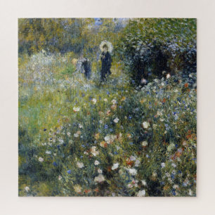 Quebra-cabeça Mulher com Parasol em Jardim por Auguste Renoir