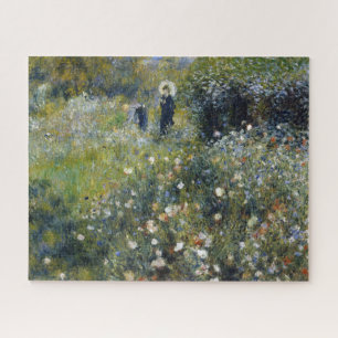 Quebra-cabeça Mulher com Parasol em Jardim por Auguste Renoir