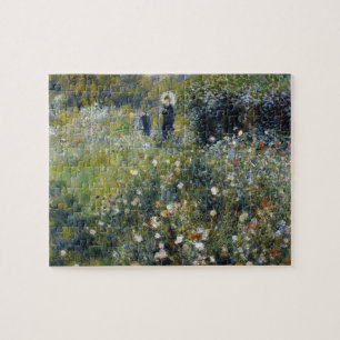 Quebra-cabeça Mulher com Parasol em Jardim por Auguste Renoir
