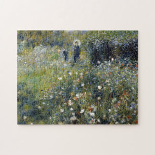 Quebra-cabeça Mulher com Parasol em Jardim por Renoir