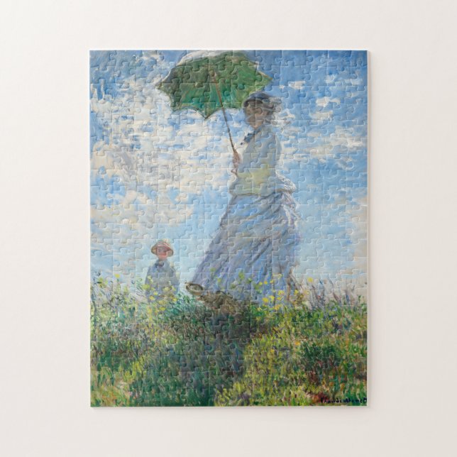 Quebra-cabeça Mulher com Parasol, Madame Monet e seu filho (Vertical)