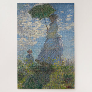 Quebra-cabeça Mulher com Parasol - Madame Monet e seu filho