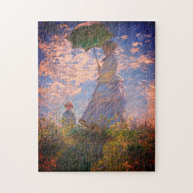 Quebra-cabeça Mulher com Parasol - Madame Monet e seu filho (Vertical)