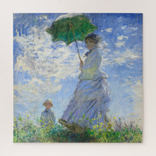 Quebra-cabeça Mulher com Parasol, Madame Monet e seu filho