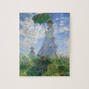Quebra-cabeça Mulher com Parasol, Madame Monet e seu filho