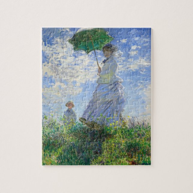 Quebra-cabeça Mulher com Parasol, Madame Monet e seu filho (Vertical)