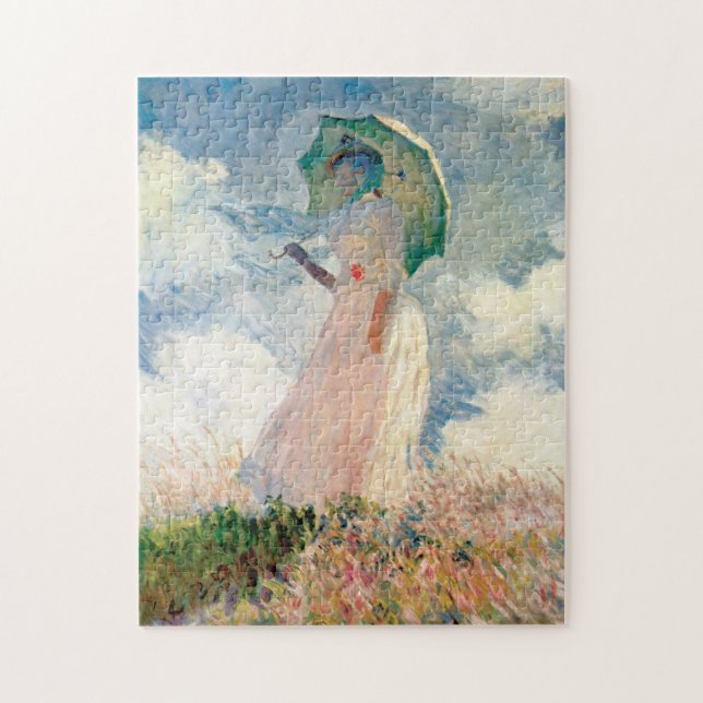 Quebra-cabeça Mulher com passeio Monet do parasol (Vertical)