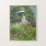 Quebra-cabeça Mulher com tradição parasol Claude Monet<br><div class="desc">A partir do Motivo de Escultura no NJ, a escultura inspirada pela Mulher com Parasol — Madame Monet e Son, se senta em seu próprio lugar sobre uma colina encapuzada com papoilas vermelhas, e quase parece que está presidindo sua própria pequena parte da terra. Chamado 'Na Colinas Poppied pelo escultor...</div>