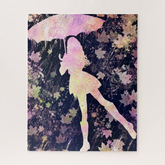 Quebra-cabeça Mulher Dançando na Chuva Puzzle (Vertical)