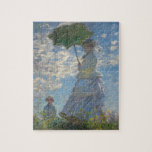 Quebra-cabeça Mulher de Monet com um parasol<br><div class="desc">A obra-prima de Claude Monet: Mulher com um parasol. Visite nossa loja para outros itens de correspondência</div>