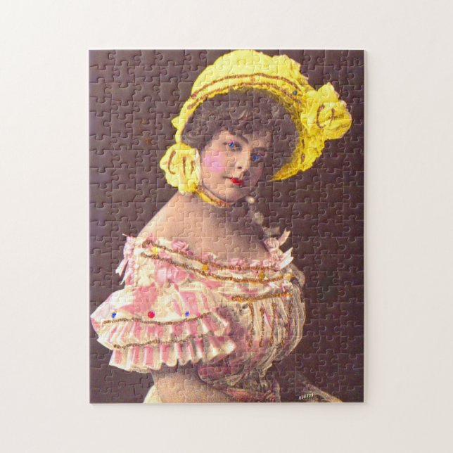 Quebra-cabeça Mulher dos anos 1890 em impressão de roupa fria (Vertical)