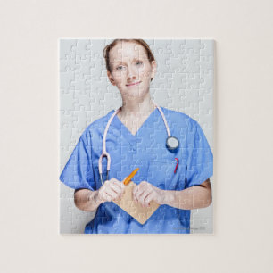 Quebra-cabeça Mulher doutora em escrubs