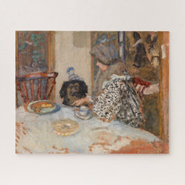 Quebra-cabeça Mulher e Cachorro na Mesa | Paul Bonnard |