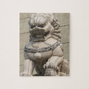 Quebra-cabeça Mulher Guardiã Chinesa Lion Foo 石 Cão 獅