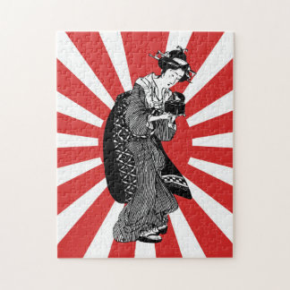 Quebra-cabeça Mulher japonesa tradicional do ukiyoe