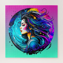 Quebra-cabeça Mulher Linda Eetérea Nunca Pára De Sonhar