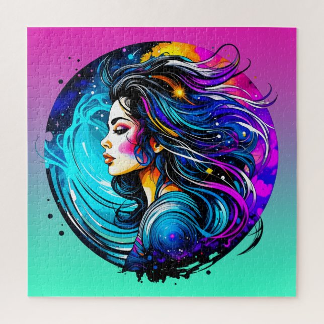 Quebra-cabeça Mulher Linda Eetérea Nunca Pára De Sonhar (Vertical)