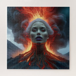 Quebra-cabeça Mulher Mística se materializa do vulcão