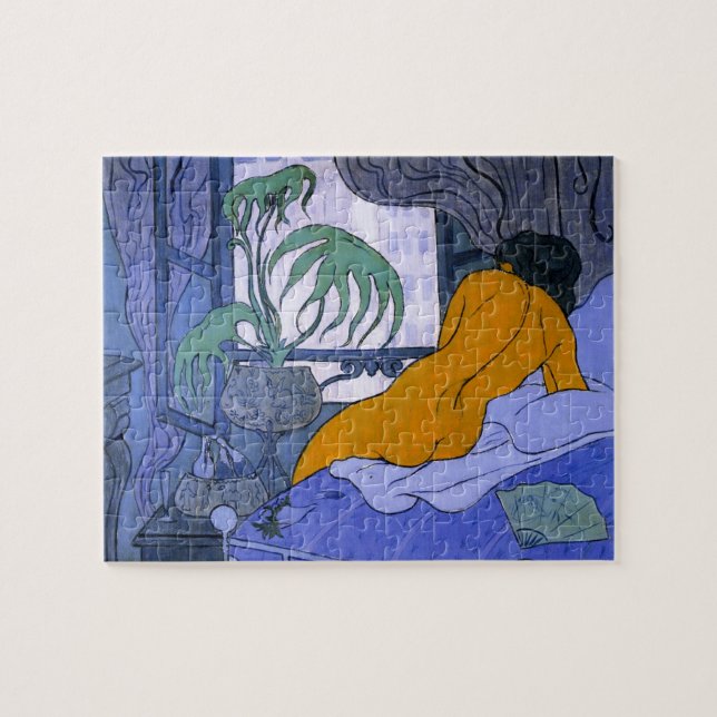 Quebra-cabeça Mulher na Sala Azul (por Paul Ranson) (Horizontal)
