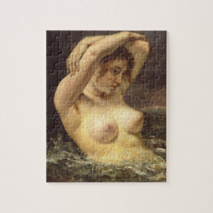 Quebra-cabeça Mulher nas ondas de Gustave Courbet