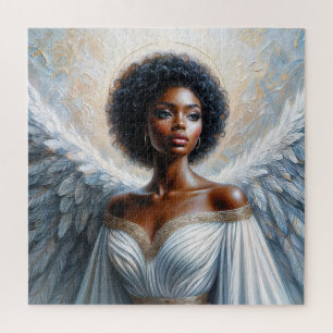 Quebra-cabeça Mulher Negra Afro com Auréola
