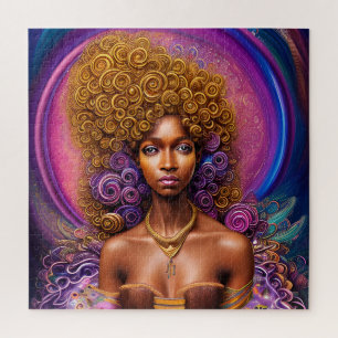 Quebra-cabeça Mulher Negra Melanin Rainha Brown Skin Mulheres Si