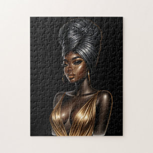 Quebra-cabeça Mulher negra melanina irmãozinha pele castanha