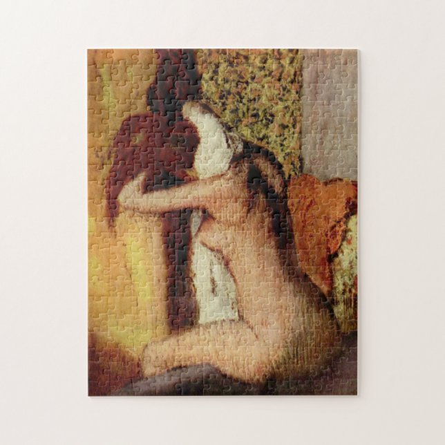 Quebra-cabeça Mulher Secando Seu Pescoço por Edgar Degas (Vertical)
