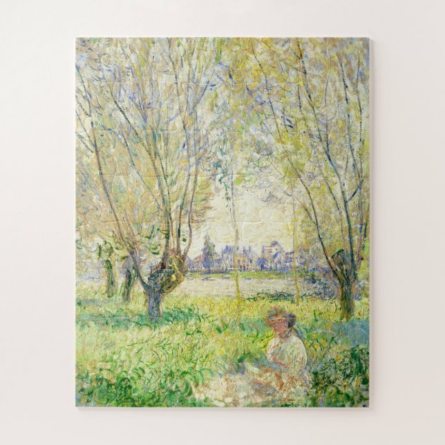 Quebra-cabeça Mulher sentada sob os Willows por Claude Monet (Vertical)