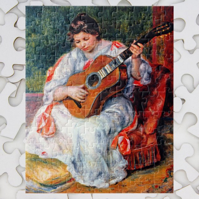 Quebra-cabeça Mulher tocando violão por Pierre Renoir (Criador carregado)