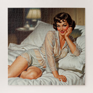 Quebra-cabeça Mulher Trazida '50 Pin-up