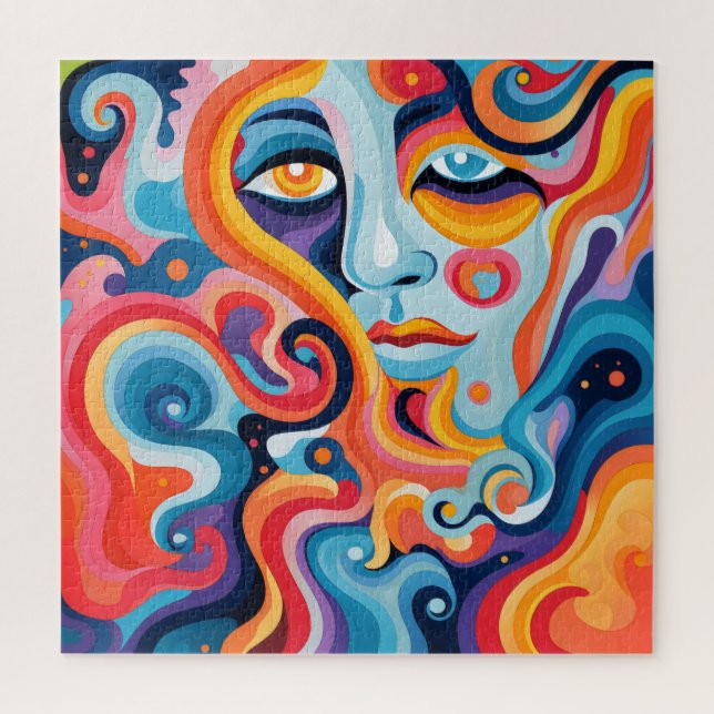 Quebra-cabeça Mulher Vibrante Grelha de Emoções (Vertical)