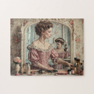 Quebra-cabeça Mulher Vitoriana Vintage Shabby Chic