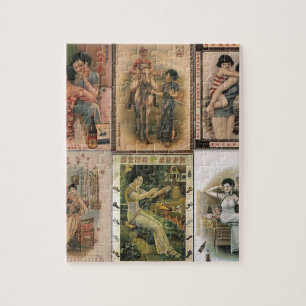 Quebra-cabeça Mulheres idosas do poster de Shanghai