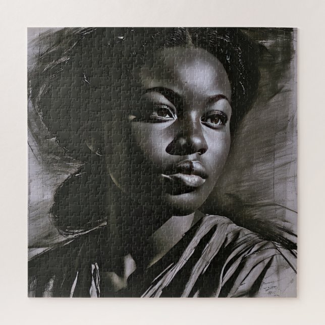 Quebra-cabeça Mulheres "Jasmine" Em Carvão (Vertical)