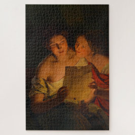 Quebra-cabeça Mulheres lendo uma carta de amor (por Waldmüller)