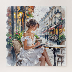 Quebra-cabeça Mulheres Parisiense Elegância: Vibrações da Rua Ca