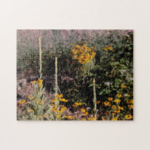 Quebra-cabeça Mulleins Black Eyed Susan Flower Art